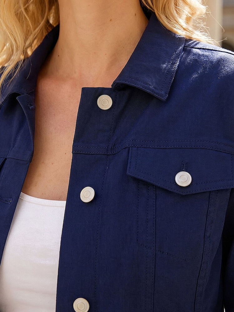 Laivasto/Sininen - Roman Stretch- Pocket Detail Takki - Kuva 4 / 4