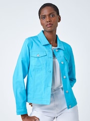 Roman Blue Chrome Stretch Denim Jacket - Image 1 of 5