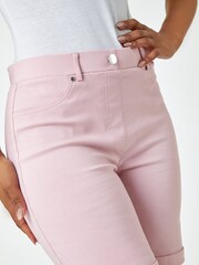 Roman Light Pink Petite Turned Hem Stretch Shorts - Image 5 of 5