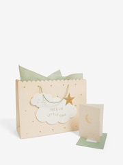 Natural New Baby Cloud Gift Bag and Card Set - Image 3 of 3