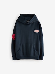 Superdry Navy Classic Flag Hoodie - Image 6 of 10
