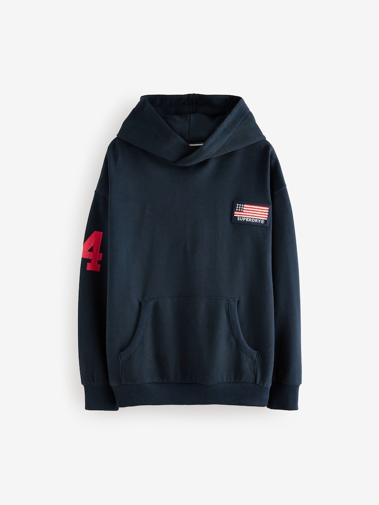 Navy Hoodie Vetements Flag Hoodie Buy Superdry Navy Classic Flag