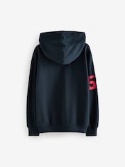 Superdry Navy Classic Flag Hoodie - Image 7 of 10