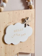 Natural New Baby Cloud Wooden Hanging Decoration - Image 2 of 3