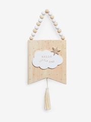 Natural New Baby Cloud Wooden Hanging Decoration - Image 3 of 3