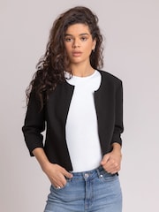 Roman Black Tailored Jacquard Jacket - Image 1 of 5