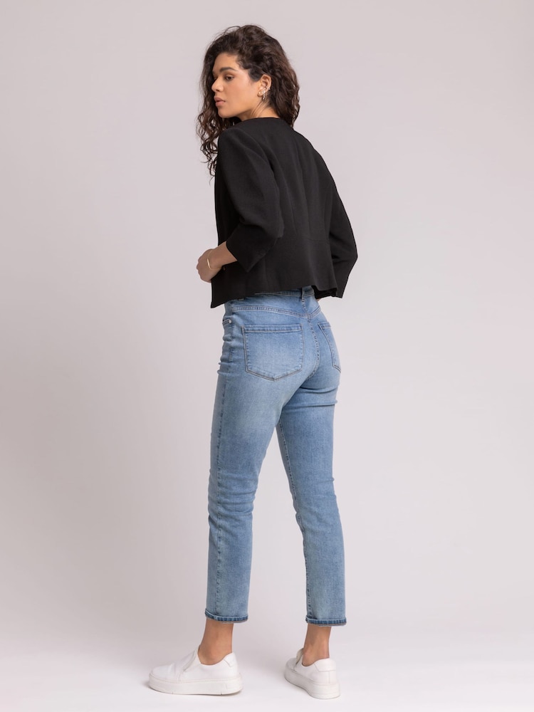 Roman Black Tailored Jacquard Jacket - Image 4 of 5