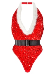 Ann Summers Red Christmas Sleigh Ride Velvet Body - Image 3 of 3