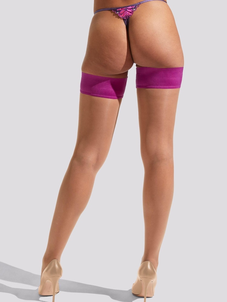 Пурпурный - Чулки с кружевным верхом от Ann Summers - Изображение 2 из 3