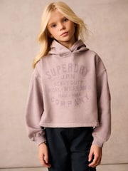 Superdry Purple Girls Printed Hoodie - Image 1 of 11