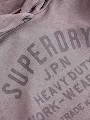 Superdry Purple Girls Printed Hoodie - Image 10 of 11
