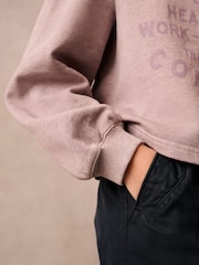 Superdry Purple Girls Printed Hoodie - Image 5 of 11