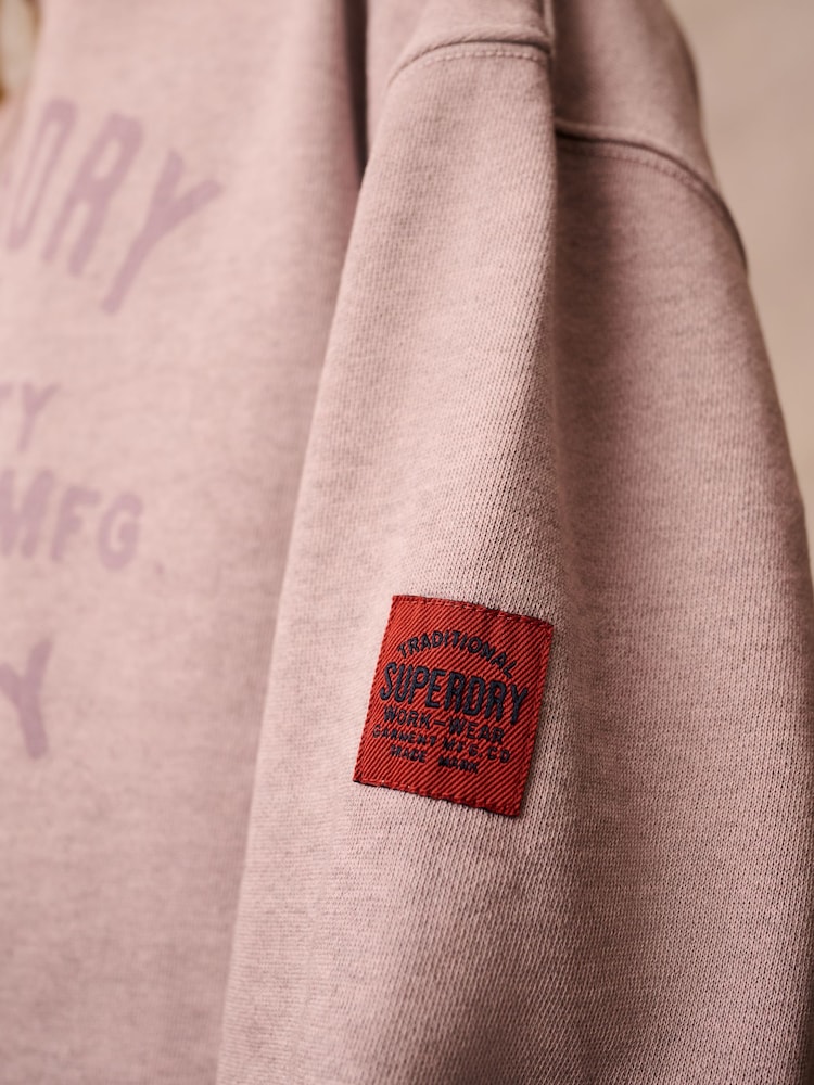 Superdry Purple Girls Printed Hoodie - Image 6 of 11