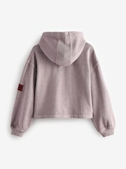 Superdry Purple Girls Printed Hoodie - Image 8 of 11