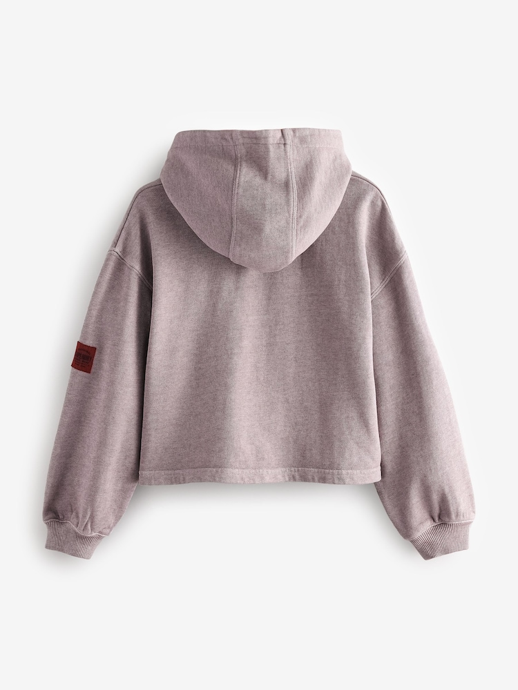 Superdry Purple Girls Printed Hoodie - Image 8 of 11