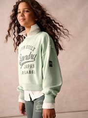 Superdry Green Classic Vintage Logo Graphic Sweatshirt Set - Image 5 of 9