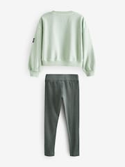 Superdry Green Classic Vintage Logo Graphic Sweatshirt Set - Image 7 of 9