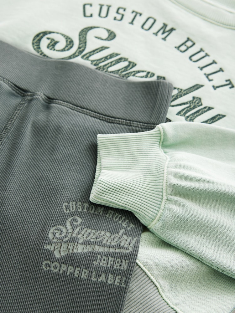 Superdry Green Japan Half Zip Top And Leggings Set - Image 9 of 9 Superdry Green Japan Half Zip Top And Leggings Set - Image 9 of 9