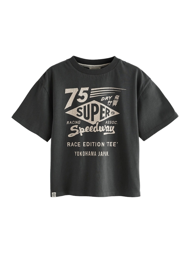 Superdry Charcoal Grey T-Shirt - Image 1 of 4