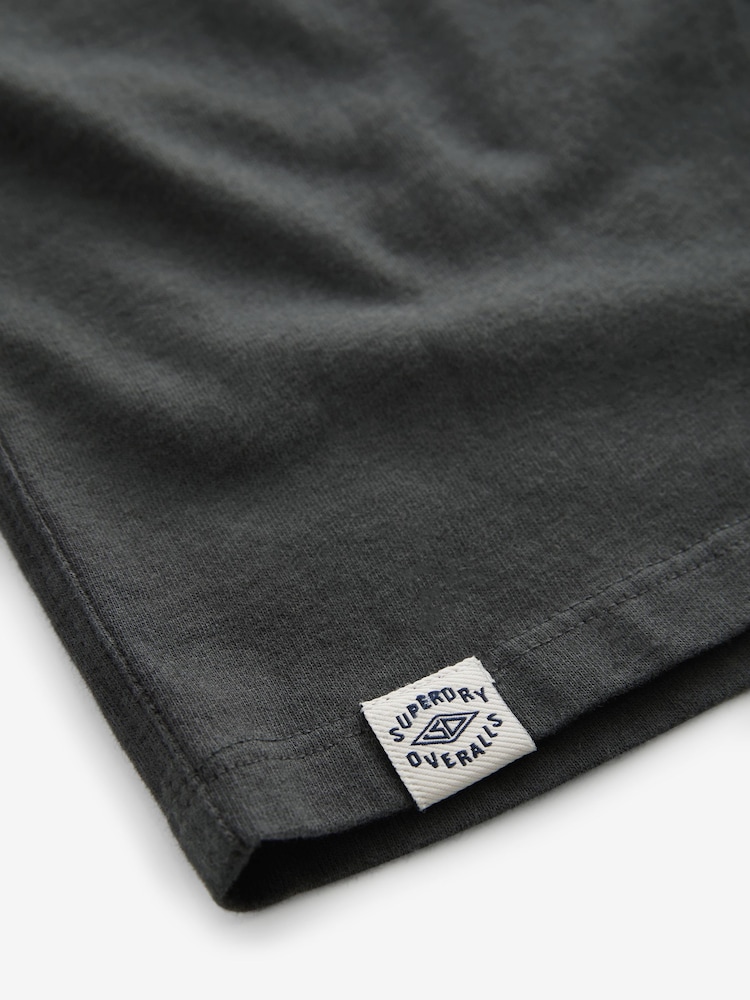 Superdry Charcoal Grey T-Shirt - Image 4 of 4