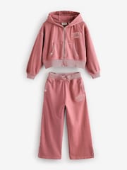 Superdry Rose Pink Girls Zip Through Hoodie Set - Image 10 of 15