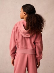 Superdry Rose Pink Girls Zip Through Hoodie Set - Image 5 of 15
