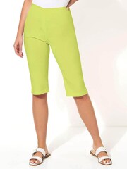 Roman Light Green Knee Length Stretch Shorts - Image 2 of 4