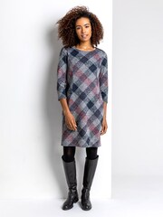 Roman Grey Check Pocket Shift Dress - Image 3 of 4
