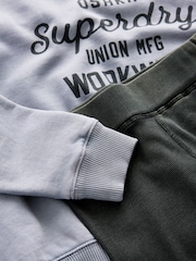 Superdry Grey Japan Half Zip Top And Leggings Set - Image 7 of 8