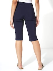 Roman Blue Knee Length Stretch Shorts - Image 2 of 3