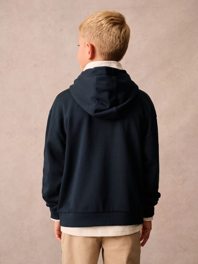 Superdry Navy Hoodie - Image 2 of 9