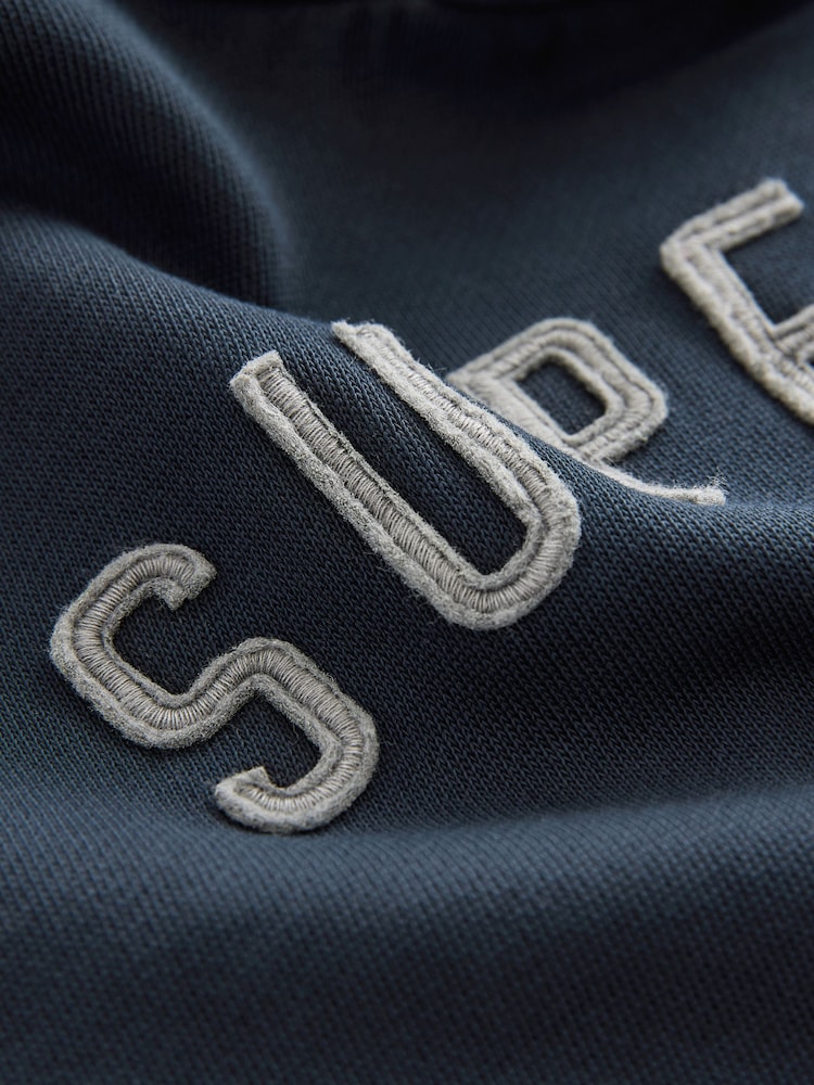 Superdry Navy Hoodie - Image 9 of 9