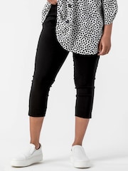 Roman Black Olive Roman Blue Curve Cropped Stretch Trouser - Image 3 of 4
