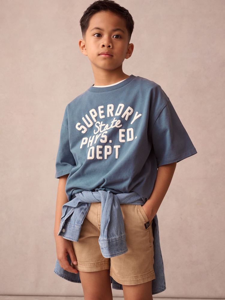 Superdry Workwear Printed 100% Organic Cotton T-Shirt - Image 1 of 7