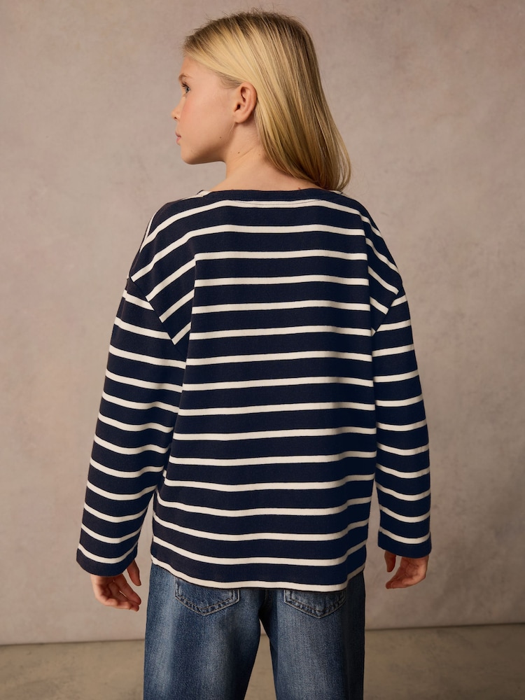 Superdry Long Sleeve Striped T-Shirt - Изображение 2 из 8 Superdry Long Sleeve Striped T-Shirt - Изображение 2 из 8