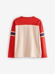 Superdry Orange Long Sleeve T-Shirt with Flock Print - Image 6 of 9