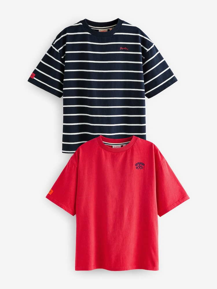 Superdry Collegiate T-Shirts 3 Pack - Slika 1 iz 7