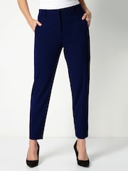 Roman Navy Petite Short Straight Leg Stretch Trouser - Image 1 of 3
