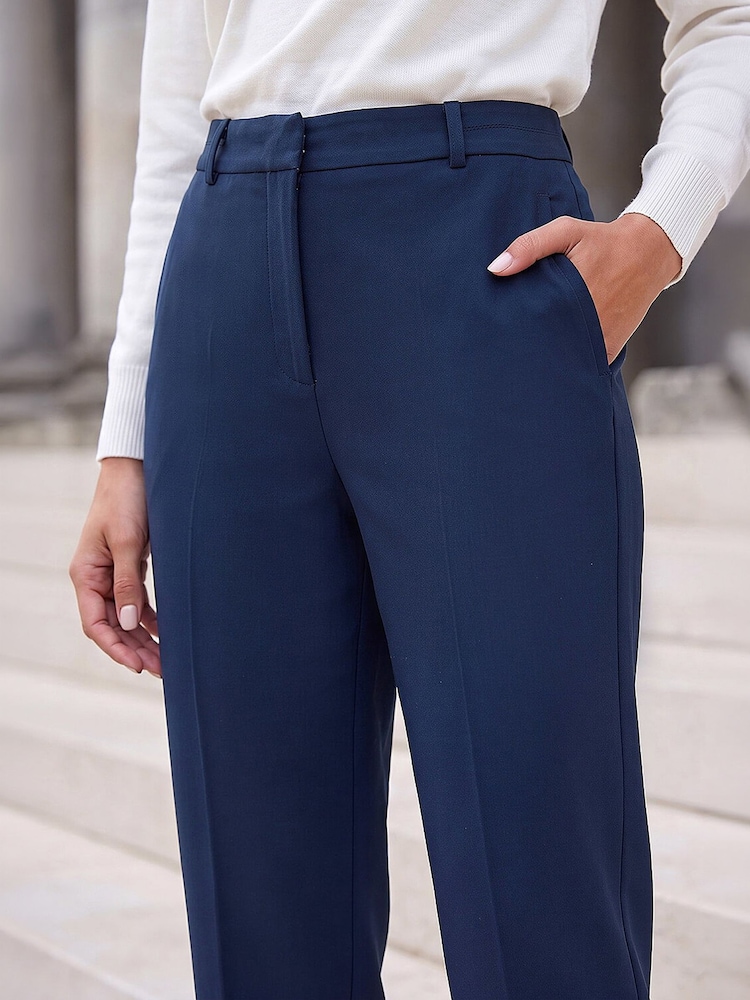 Roman Navy Petite Originals Straight Leg Tapered Trousers - Image 5 of 5 Roman Navy Petite Originals Straight Leg Tapered Trousers - Image 5 of 5