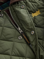 Superdry Green Quilted Collared Jacket - Image 12 of 14