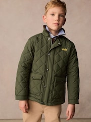 Superdry Green Quilted Collared Jacket - Image 8 of 14