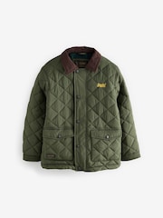 Superdry Green Quilted Collared Jacket - Image 9 of 14