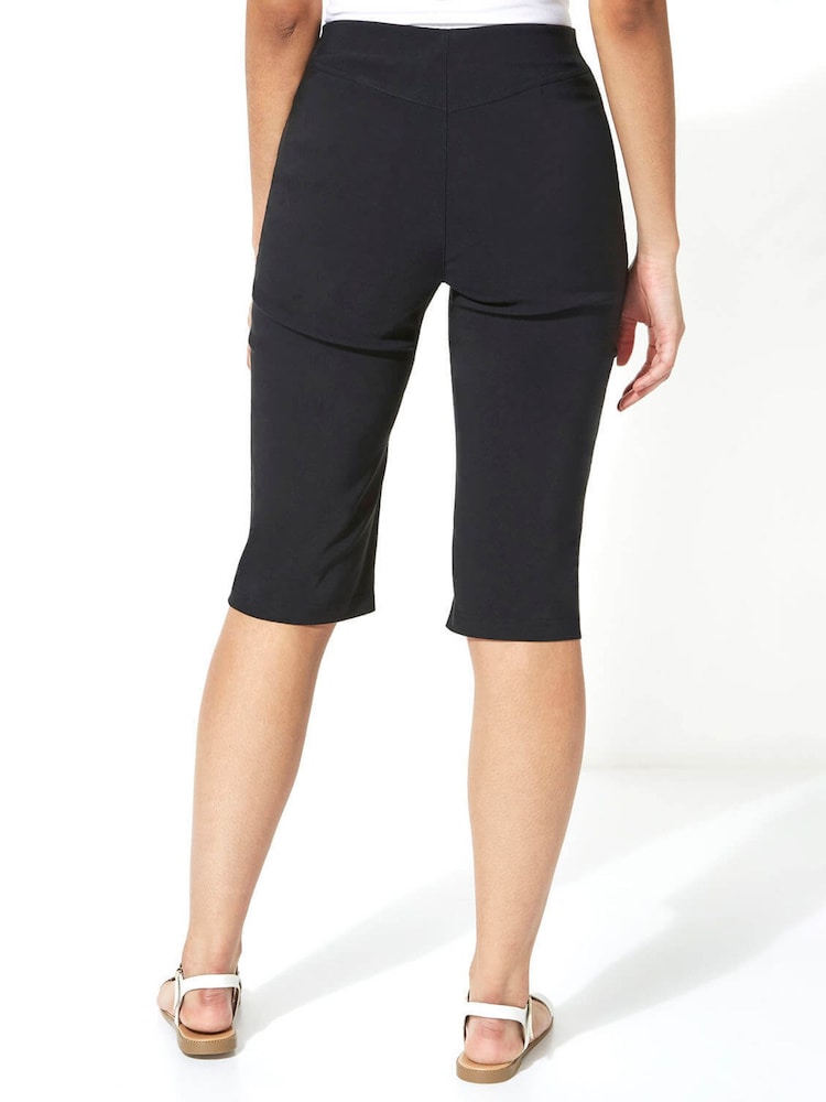 Roman Black Knee Length Stretch Shorts - Image 2 of 4