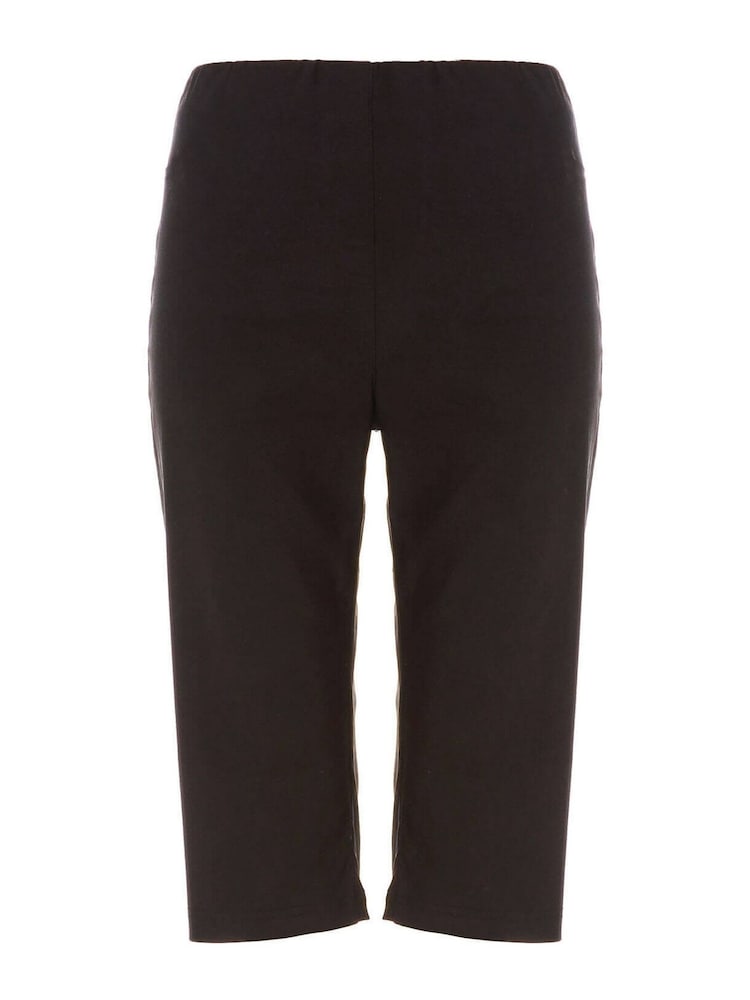 Roman Black Knee Length Stretch Shorts - Image 5 of 5 Roman Black Knee Length Stretch Shorts - Image 5 of 5