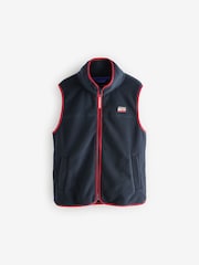 Superdry Navy Fleece Gilet - Image 1 of 4
