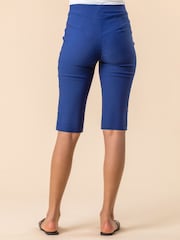 Roman Light Blue Knee Length Stretch Shorts - Image 2 of 4