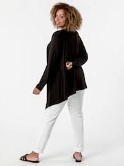 Roman Black Curve Waterfall Front Jersey Cardigan - Image 2 of 4