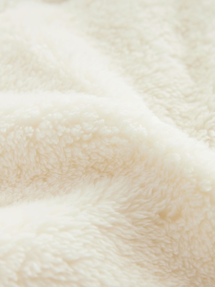 Superdry White Quarter Zip Fleece - Image 5 of 5