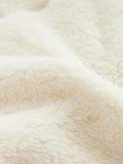 Superdry White 1/4 Zip Teddy Fleece - Image 8 of 8