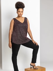 Roman Black Curve Stretch Plain Jeggings - Image 1 of 4